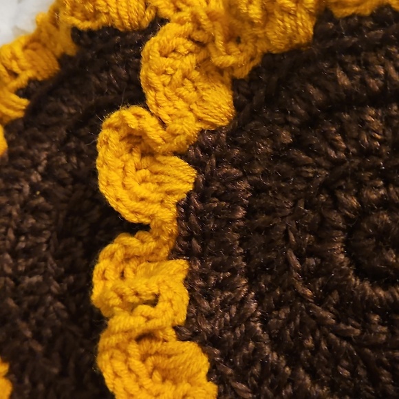 Hand Crafted Floral Coaster 2pc Set Sunflower Mug Rug Home Decor Faux Flower Mat - Picture 17 of 17